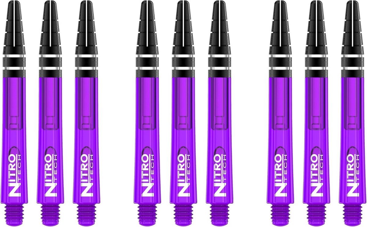 Dartpijlen Shafts Medium Lengte Paars 9 Stuks