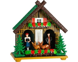 Weerhuis met Man en Vrouw voor Buiten - Weersvoorspelling door Vochtigheid