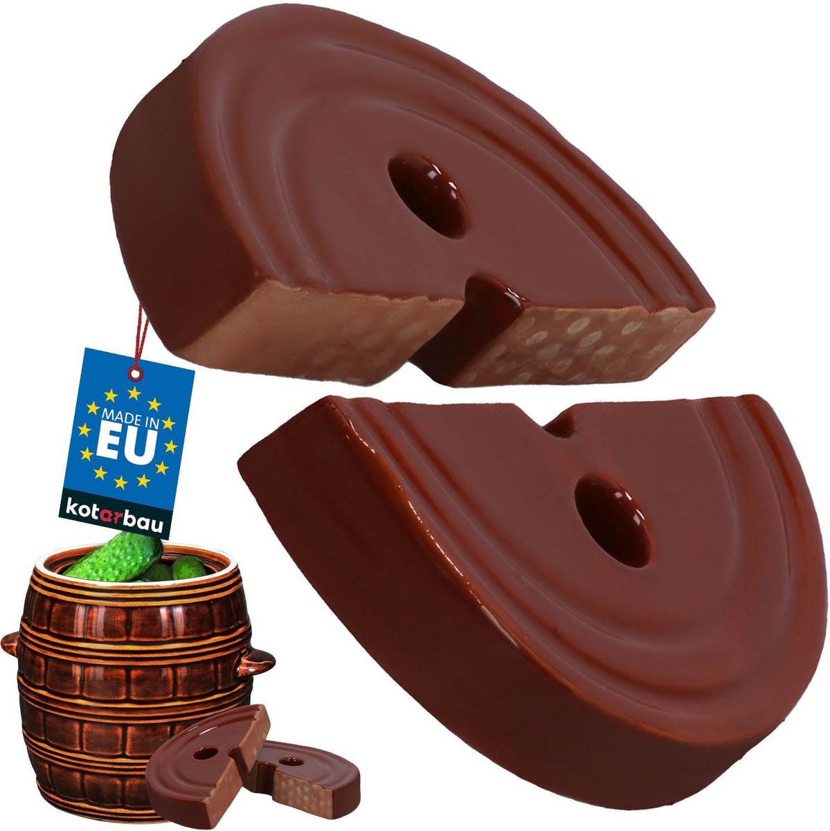 Gewichtssteen voor Keramische Potten en Zuurkool Fermentatie, Halve Druksteen, 170 mm