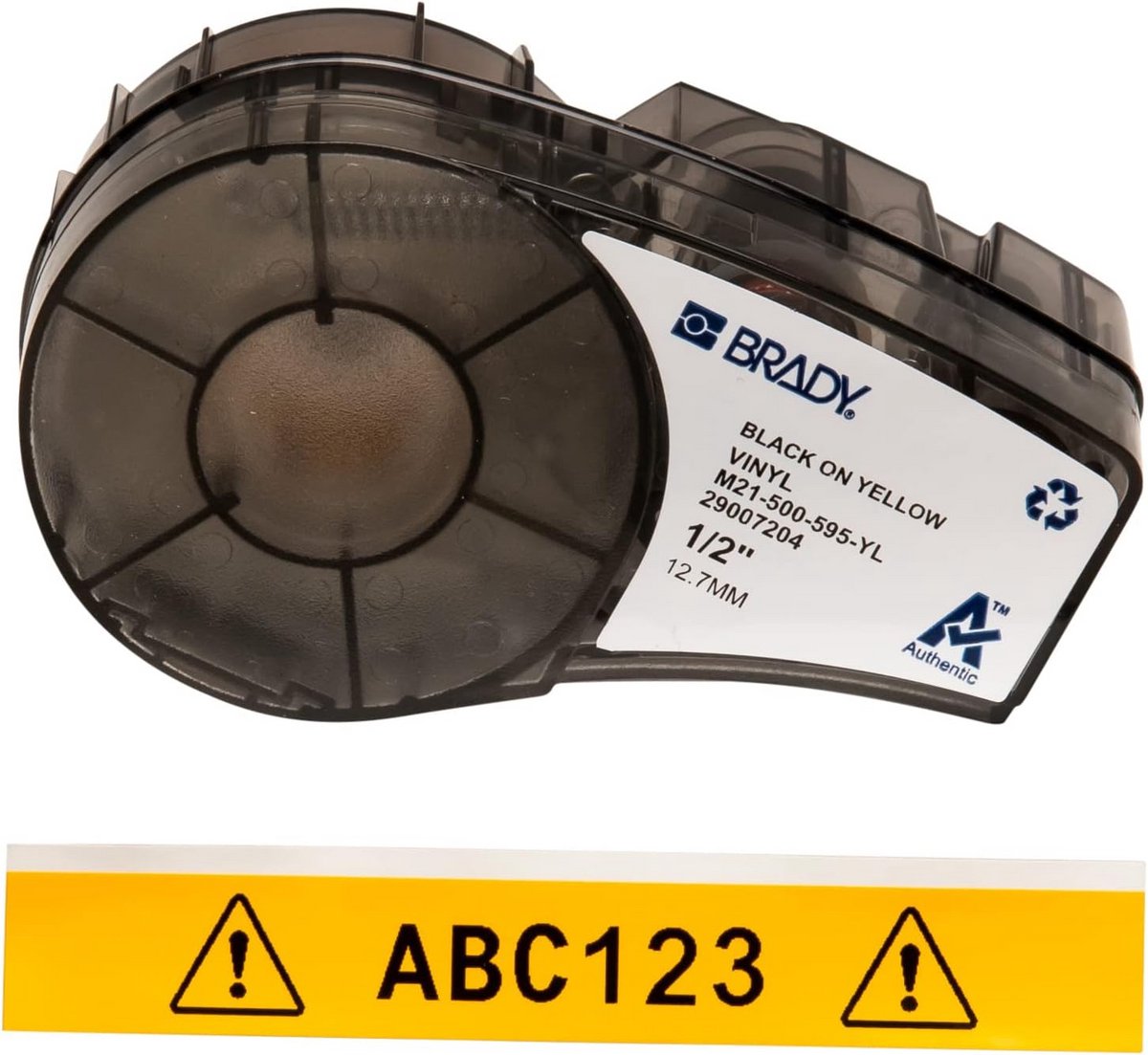 Industriële Vinyl Label Tape Zwart op Geel voor Labelprinters