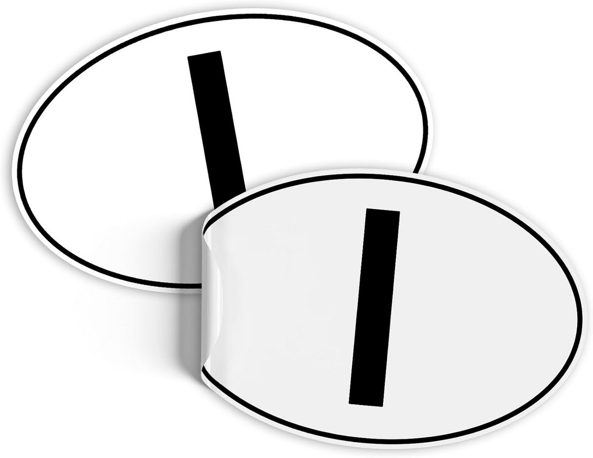 Set van 2 Land Vignetten Stickers Weerbestendig Zelfklevend voor Auto Motorfiets