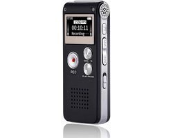 Digitale Spraakrecorder 64GB - USB Oplaadbaar - Met Afspeling - Geüpgradeerd Kleine Dictafoon - Lesopname Apparaat - Cassettespeler - Spraakregistratie Tool - Ideaal voor Colleges - Zakenvergaderingen - Studeren - Notulen Opnemen