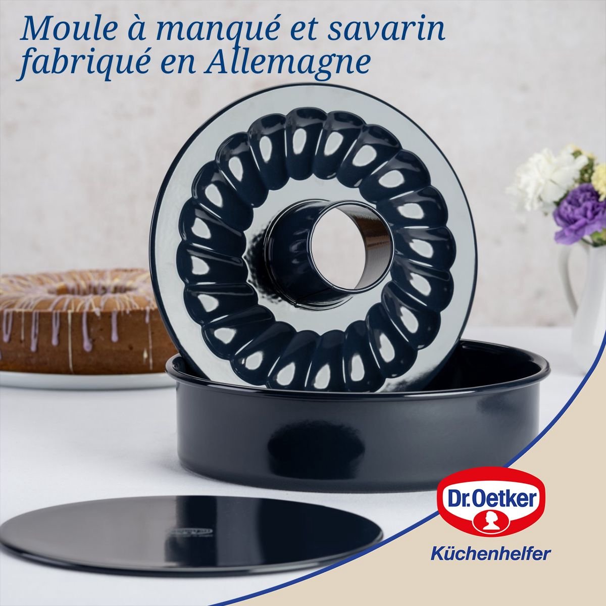 Bakvorm voor taart en savarin met dubbele bodem 28 cm Dr. Oetker Back Liebe