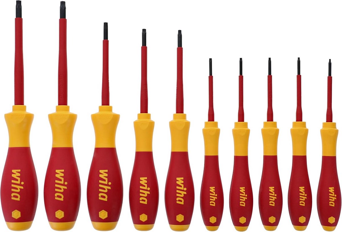 Geïsoleerde torx-schroevendraaierset 1000 volt 10 stuks SoftFinish