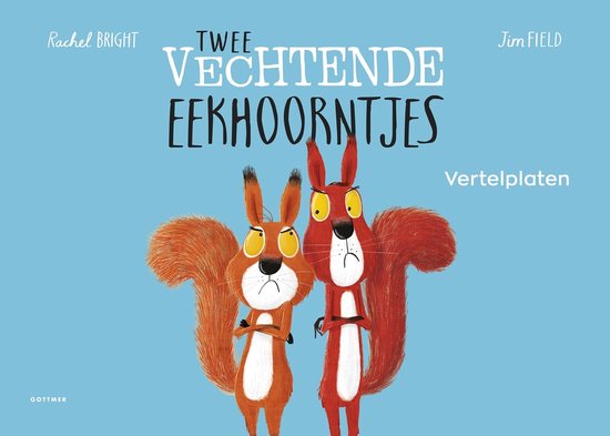 Vertelplaten Twee vechtende eekhoorntjes - cover