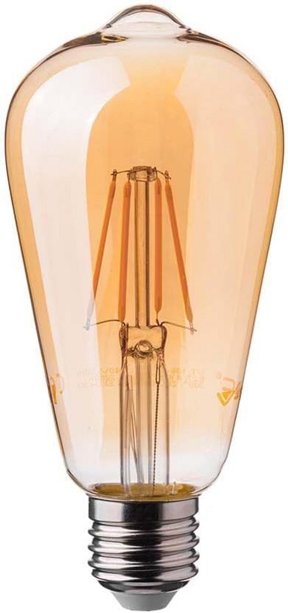 E27 LED Filament Lamp ST64 6W Warm Wit Filament Stijl