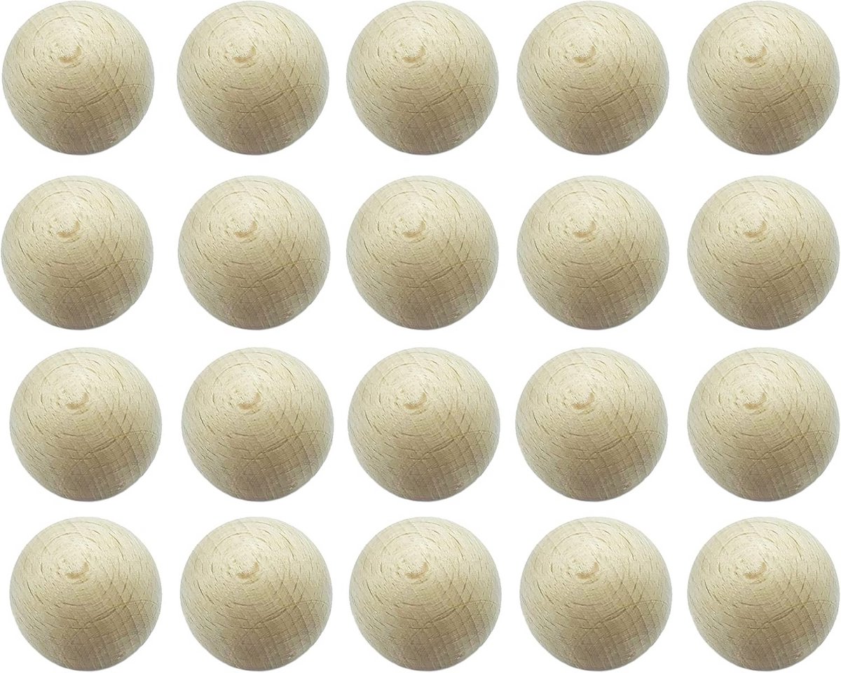 Tafelvoetbal Ballen - Kickerballen Hout - Spel Vervanging - Perfecte Balans - 33mm Doorsnee - Beige
