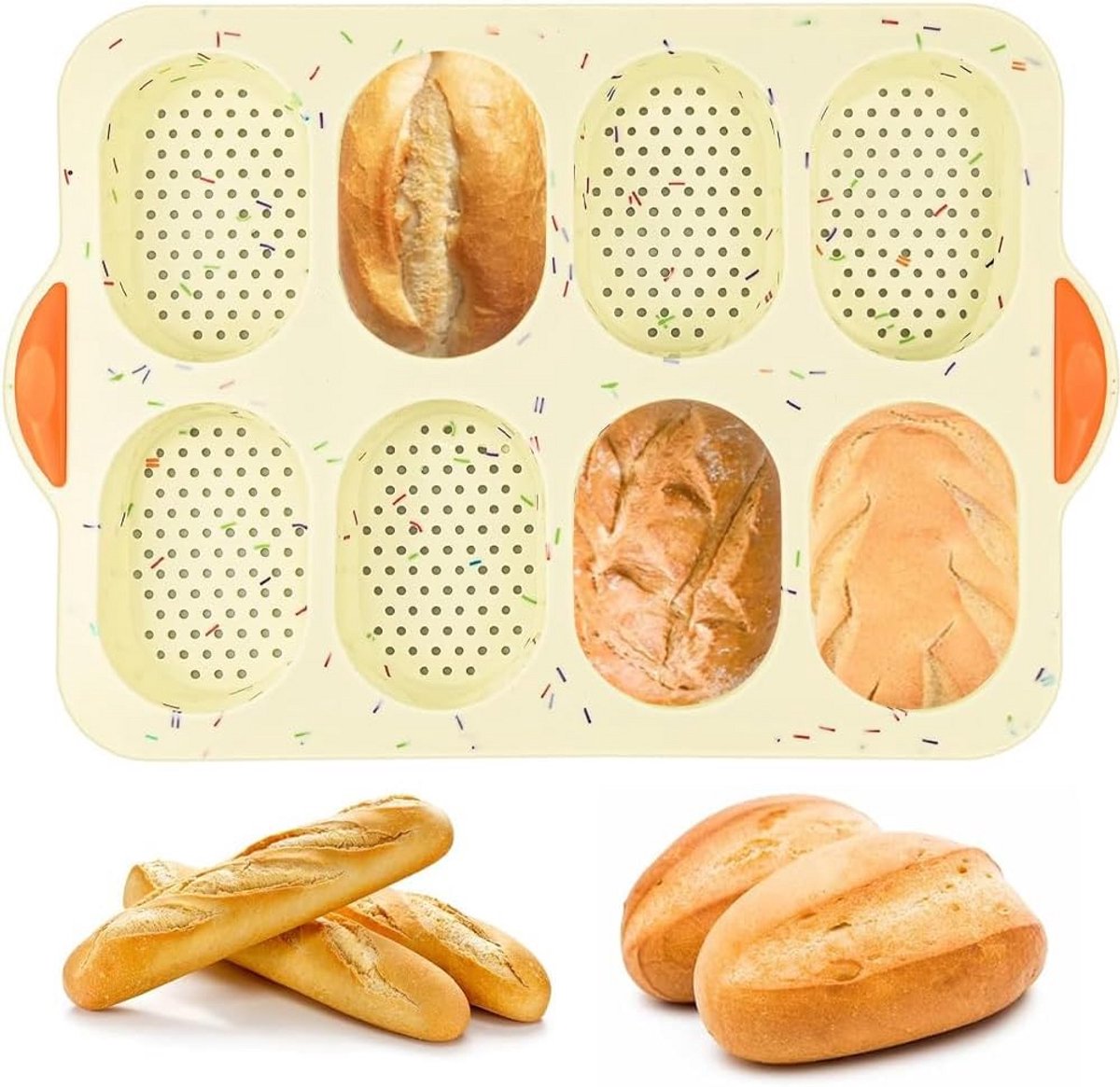 Flexibele Siliconen Bakvorm voor Franse Broodjes met Extra Knapperige Korst