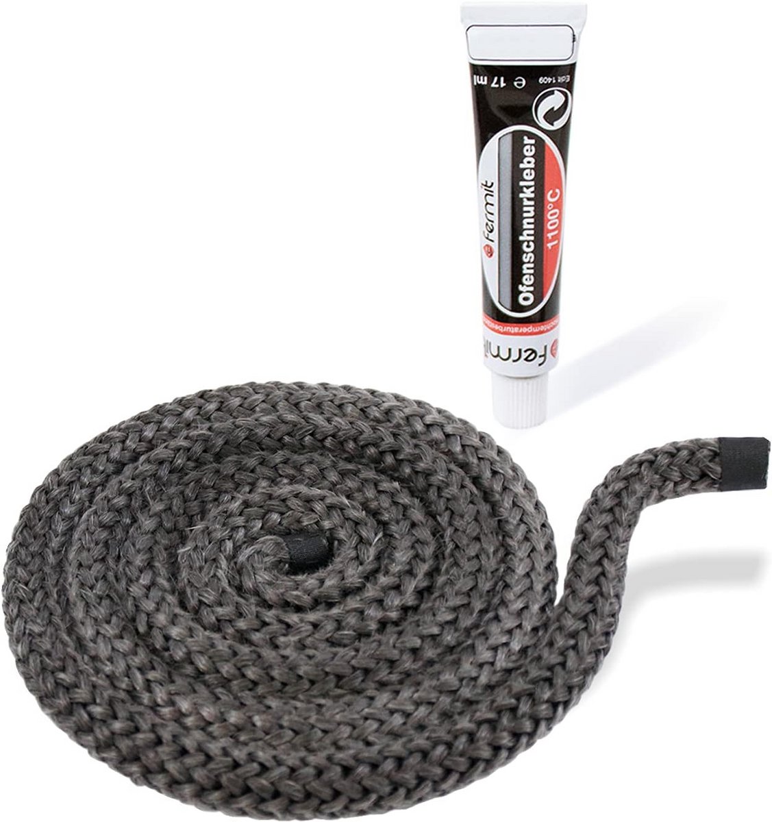 Hittebestendig Afdichtingskoord Glasvezel voor Open Haard en Oven Deur - 12mm x 1 Meter