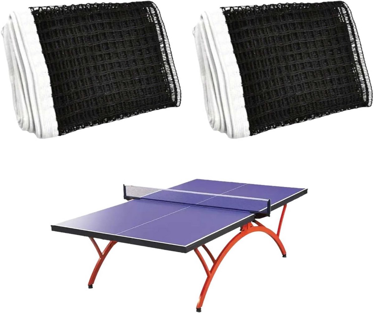 2x Draagbaar Tafeltennisnet - Verstelbaar Pingpong Net voor Elke Tafel - Zwart Polyester