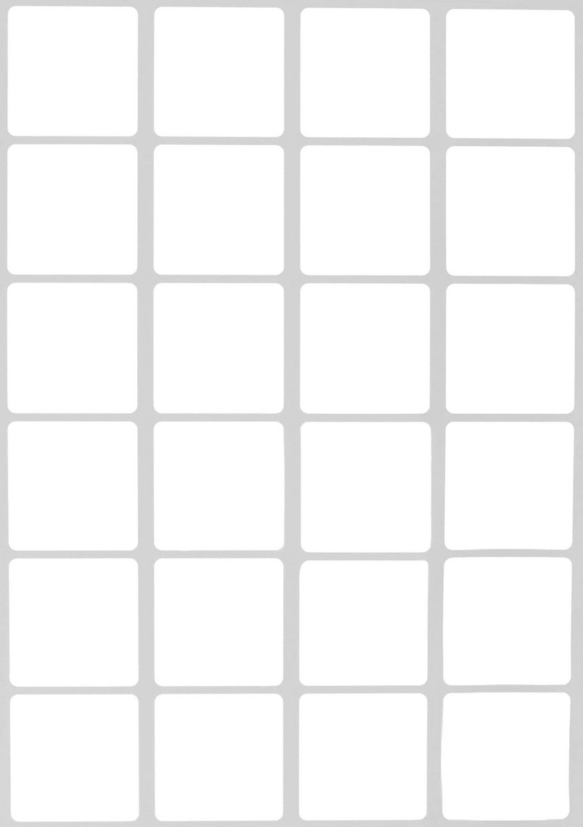Witte Vierkante Zelfklevende Etiketten 2.5cm - 120 Stuks - Permanent