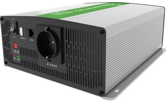 Zuivere Sinus Omvormer 12V naar 230V 1500W met RS485 Communicatie