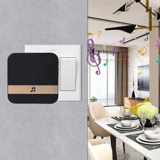 Draadloze Wifi Slimme Deurbel Ontvanger met 52 Melodieën en Instelbaar Volume — afbeelding 5