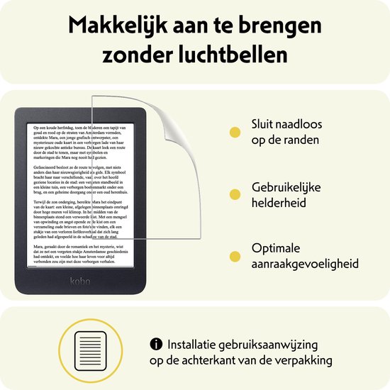 Screenprotector - Folie Geschikt voor - Kobo Nia - Screenprotector Bescherm Folie - Screenprotector Folie Geschikt voor Kobo Nia Screenprotector - 2 Stuks — afbeelding 5