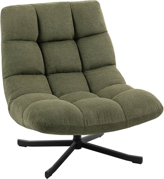 Homcom Accent Chair-Chenille, Staal-75L x 95B x 90H cm-Groen
