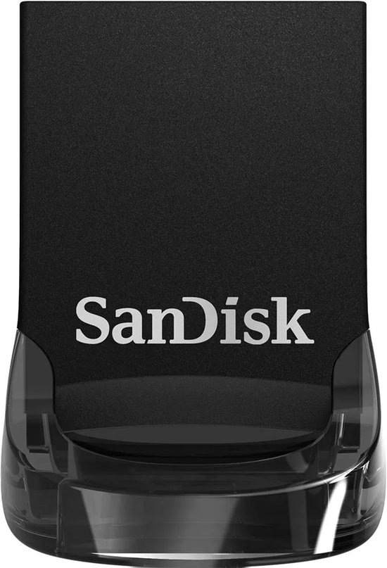 SANDISK Ultra Fit 128 GB - Compacte mini USB-stick - USB 3.1 A - Zwart