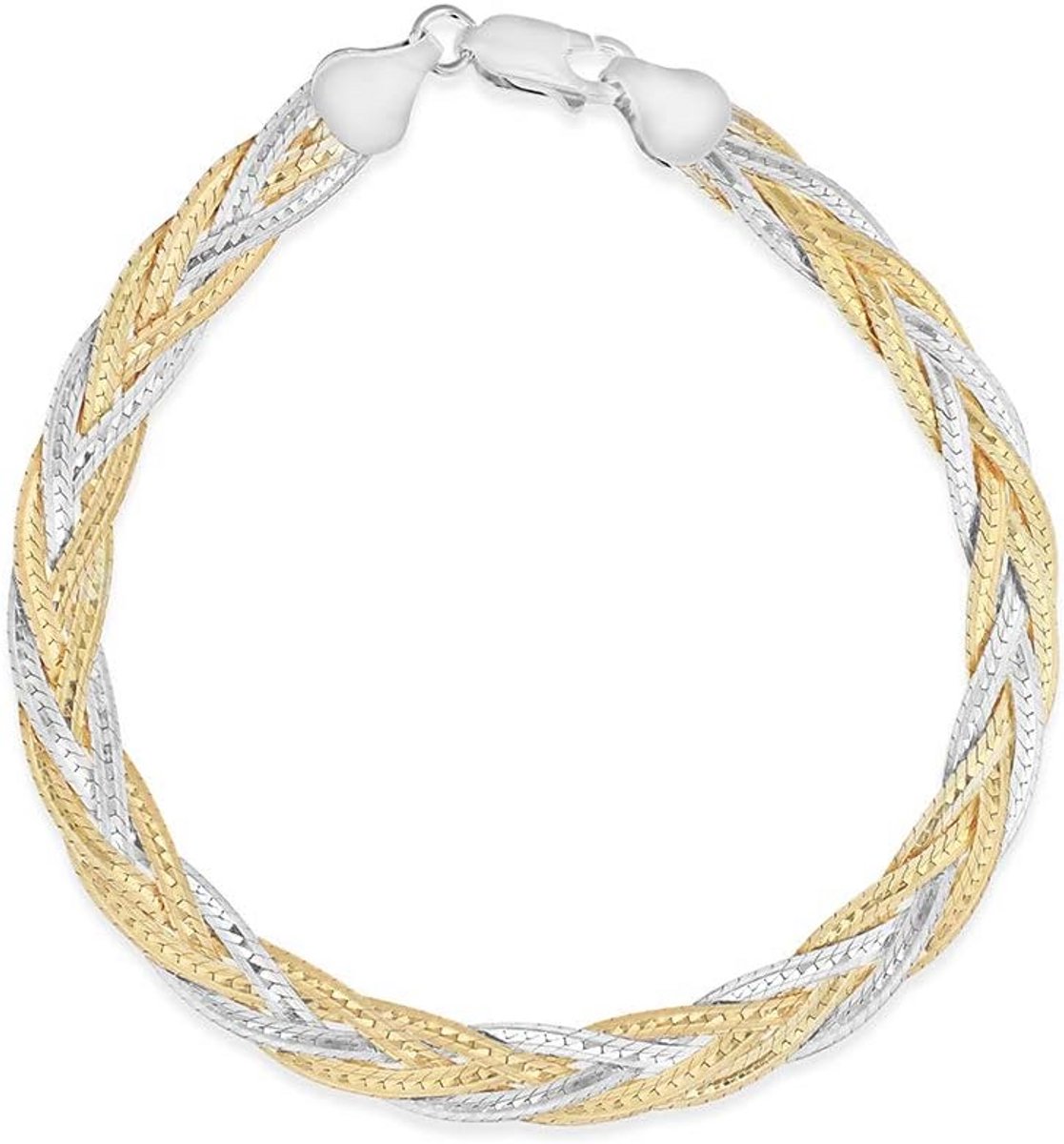 Damesarmband sterling zilver 925 visgraat schakel 19 cm