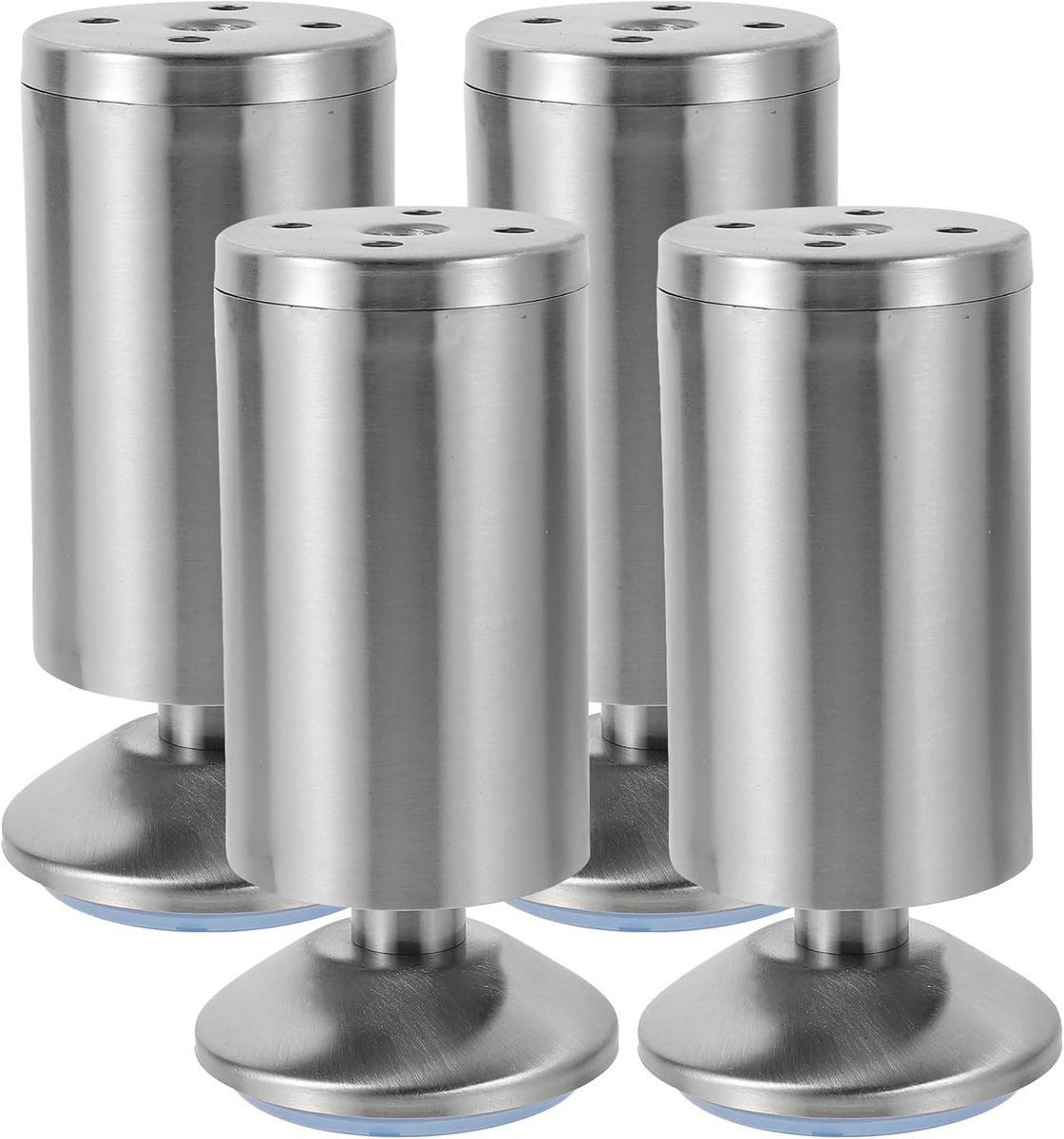 Verstelbare Metalen Meubelpoten RVS - 4 Stuks Kastpoten voor Bank, Bureau en Tafel