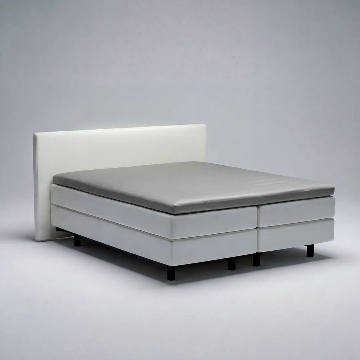 Zilvergrijs 100% Katoensatijn Topper hoeslaken 200x210 - Voor toppers van 7–13 cm dik & Zijdezacht en ademend katoensatijn