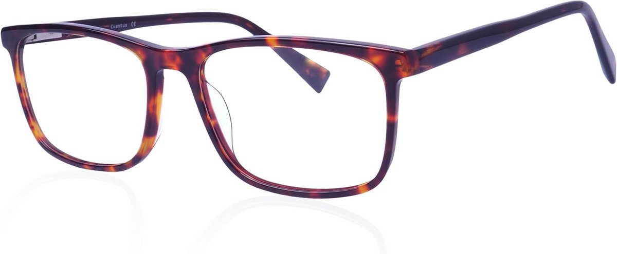 Vierkante Leesbril + Blauw Lichtfilter & UV-bescherming | Kwaliteitsglazen Opticien Niveau | Tortoise Dames & Heren