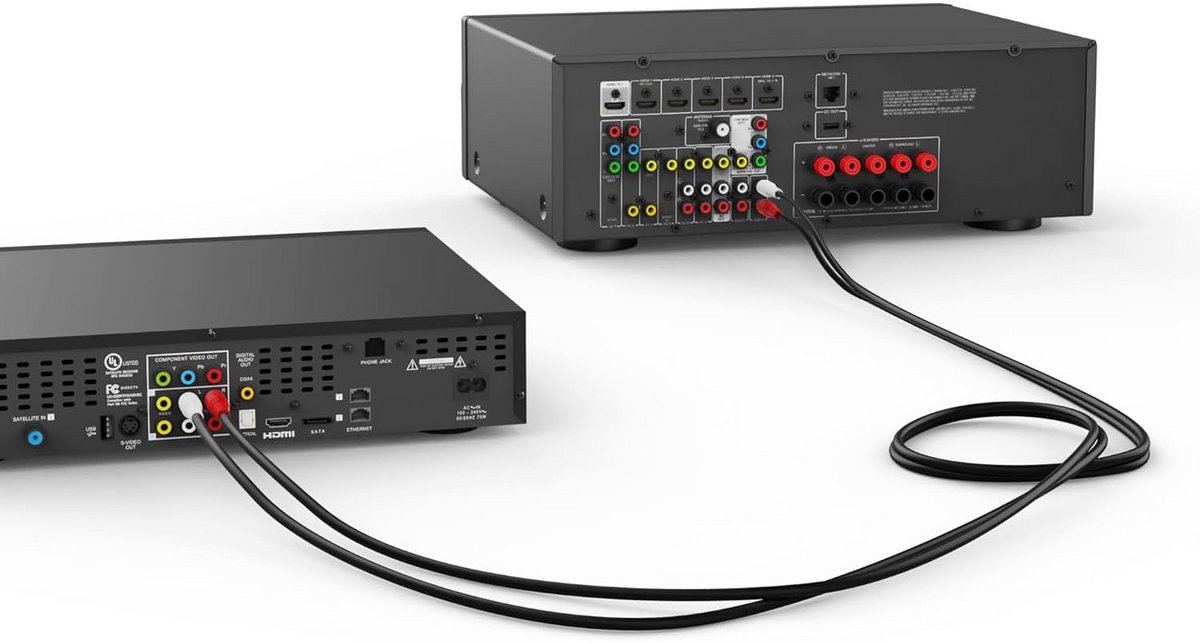 Stereo RCA Audiokabel 15 meter - 2x RCA naar 2x RCA Kabel voor Hifi en Thuisbioscoop