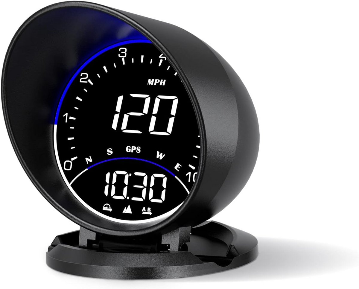 Universele GPS Snelheidsmeter HUD Head-Up Display Auto met Oversnelheidsalarm