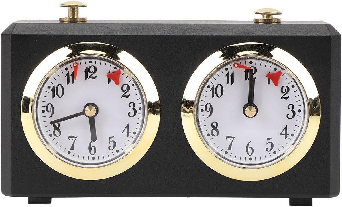 Analoge schaakklok met mechanisch uurwerk voor wedstrijden