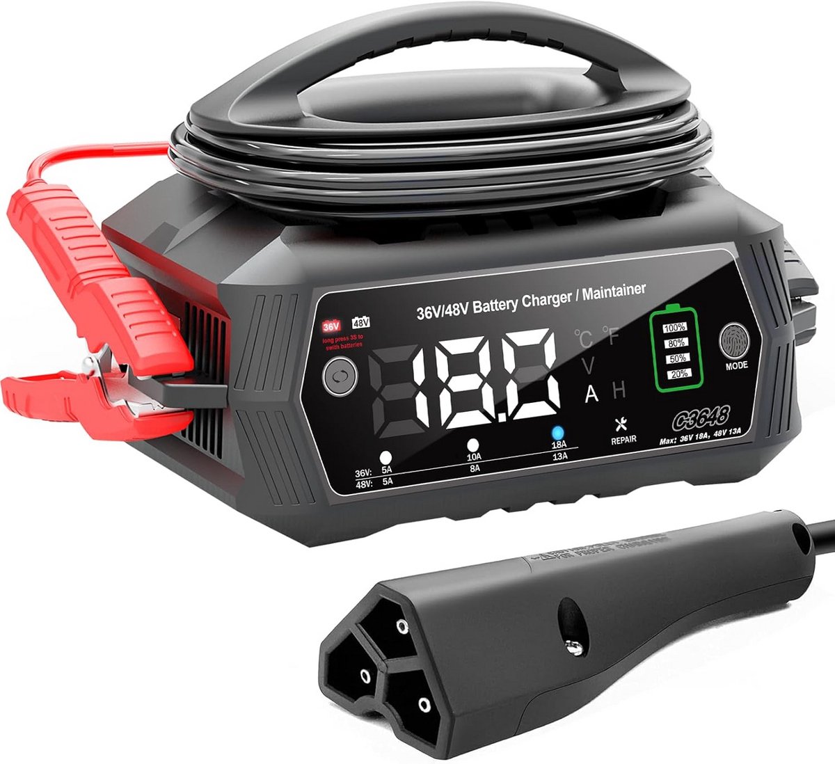 Universele Golfcart Batterijlader 36V en 48V Slimme Oplader voor Lithium en Loodzuur Accu's