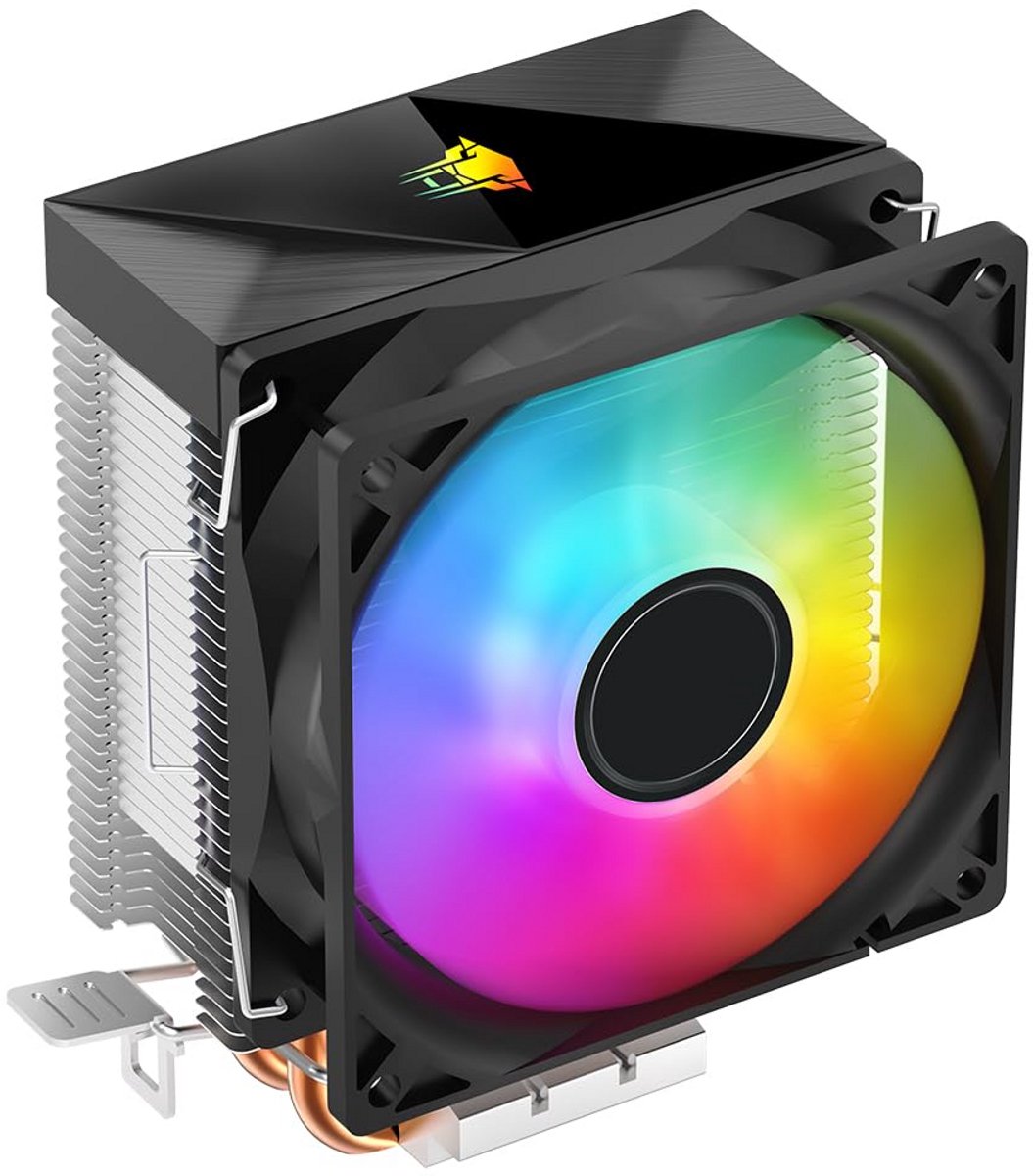 CPU Koeler met Kleurrijke LED Verlichting en 2 Heatpipes