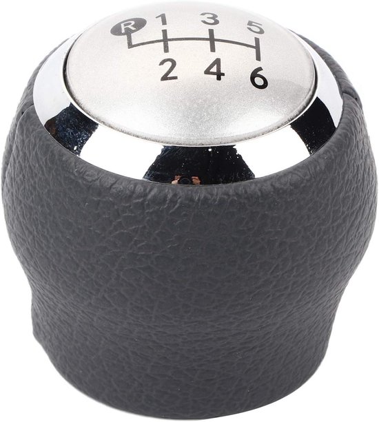 Schakelknop Auto - Versnellingspook Hoofd - Auto Interieur - Ergonomisch Ontwerp - 6 Versnellingen - Zilver Grijs — afbeelding 2