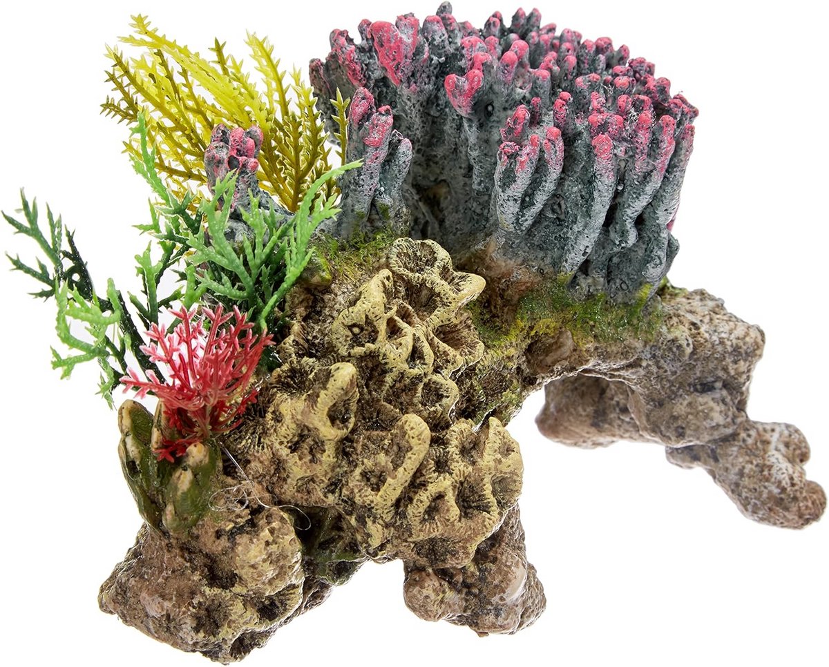 Decoratief Koraal met Planten Aquarium Ornament Niet-giftig
