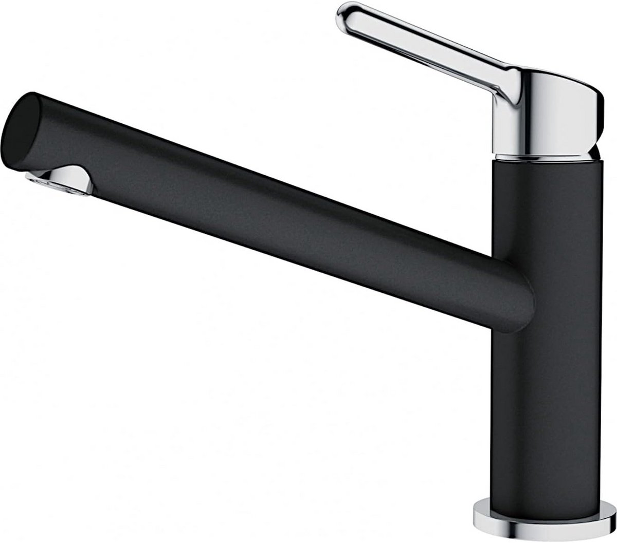 Keukenkraan Zwart Onyx Chroom Hoge Druk