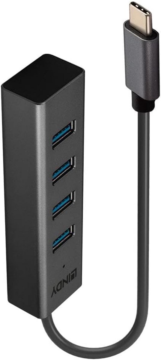 4-Poorts USB-C Hub - USB 3.2 Type C Verdeler voor Laptops en PC