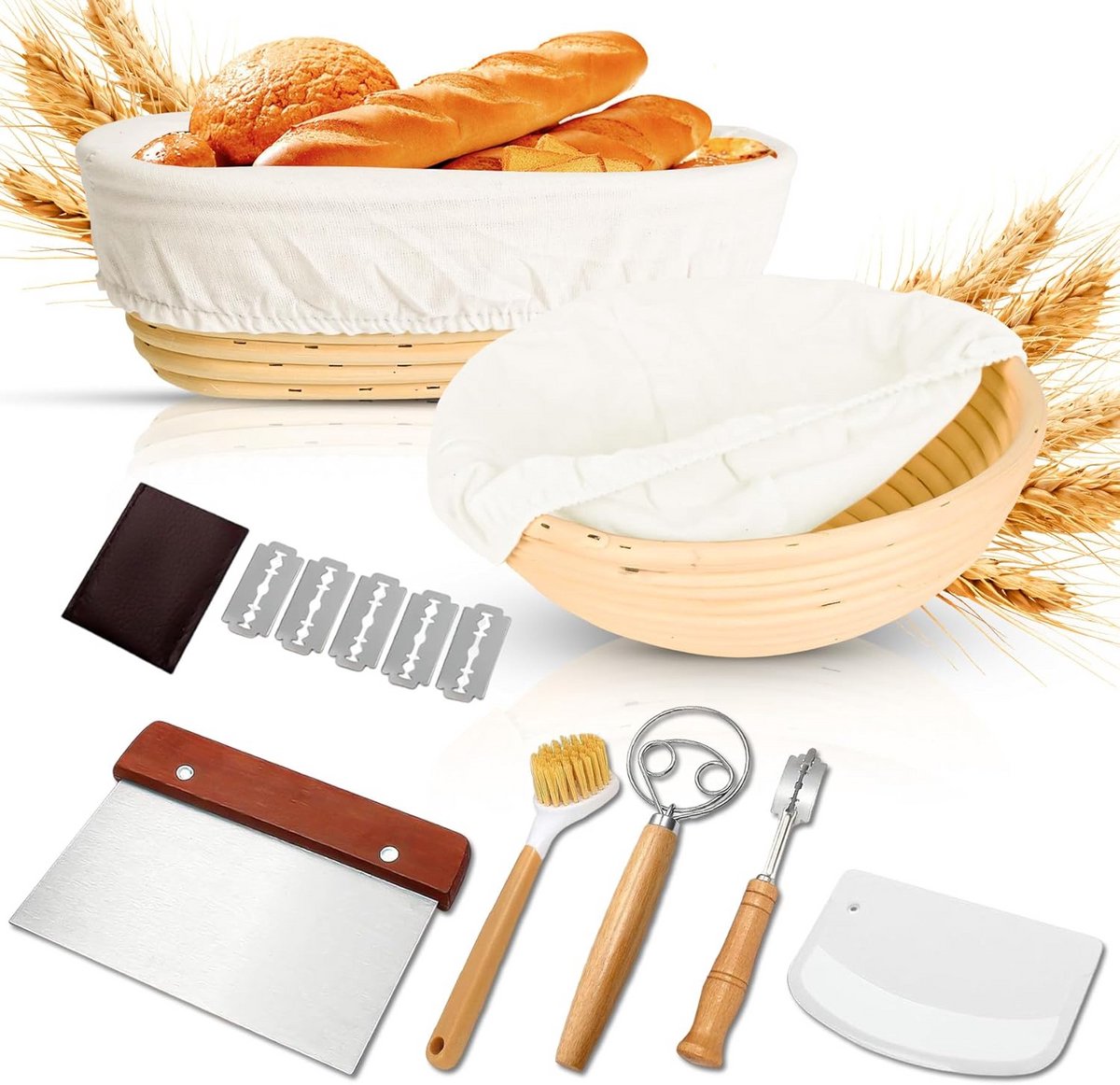 Set van 2 Broedmanden met Tillen en Bakkeraccessoires