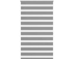 Bestaand Duo Rolgordijn Grijs 80x175cm Zebra Twist Roll-Up Gordijn