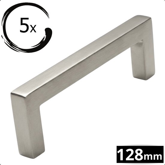 Handgreep / Keukengreep Rvs 128 mm