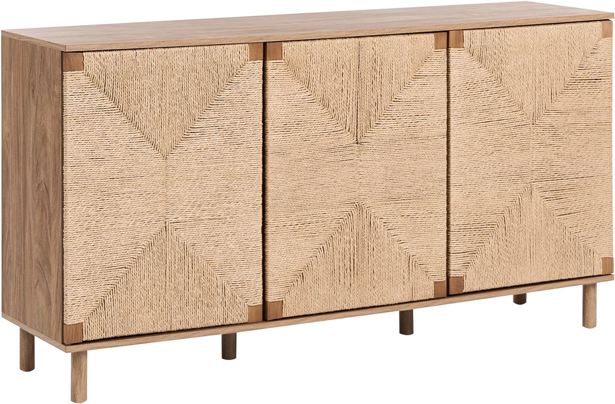 BONDI - Dressoir - Lichtbruin - 150 cm - Spaanplaat/Papiertouw