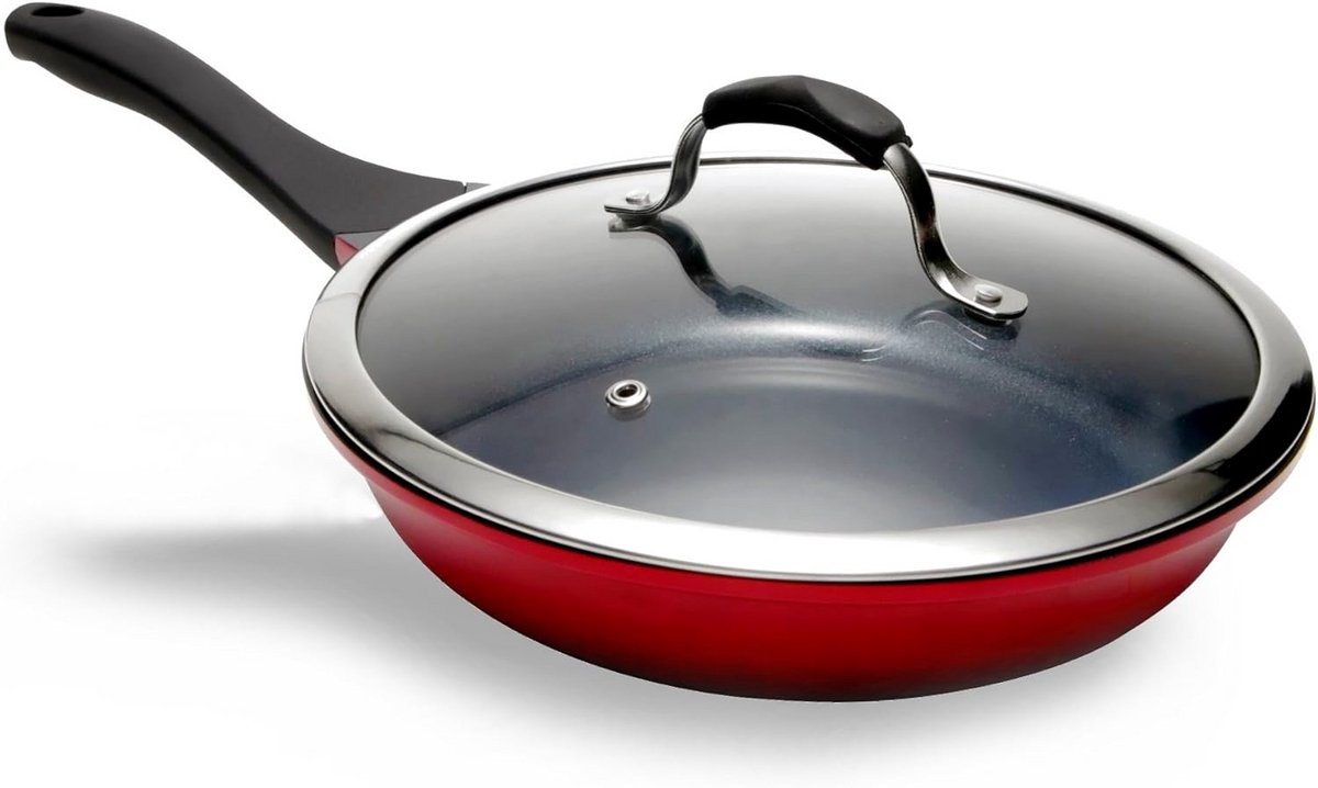 Keramische Koekenpan Rood - Snel Koken Zonder Aanbakken