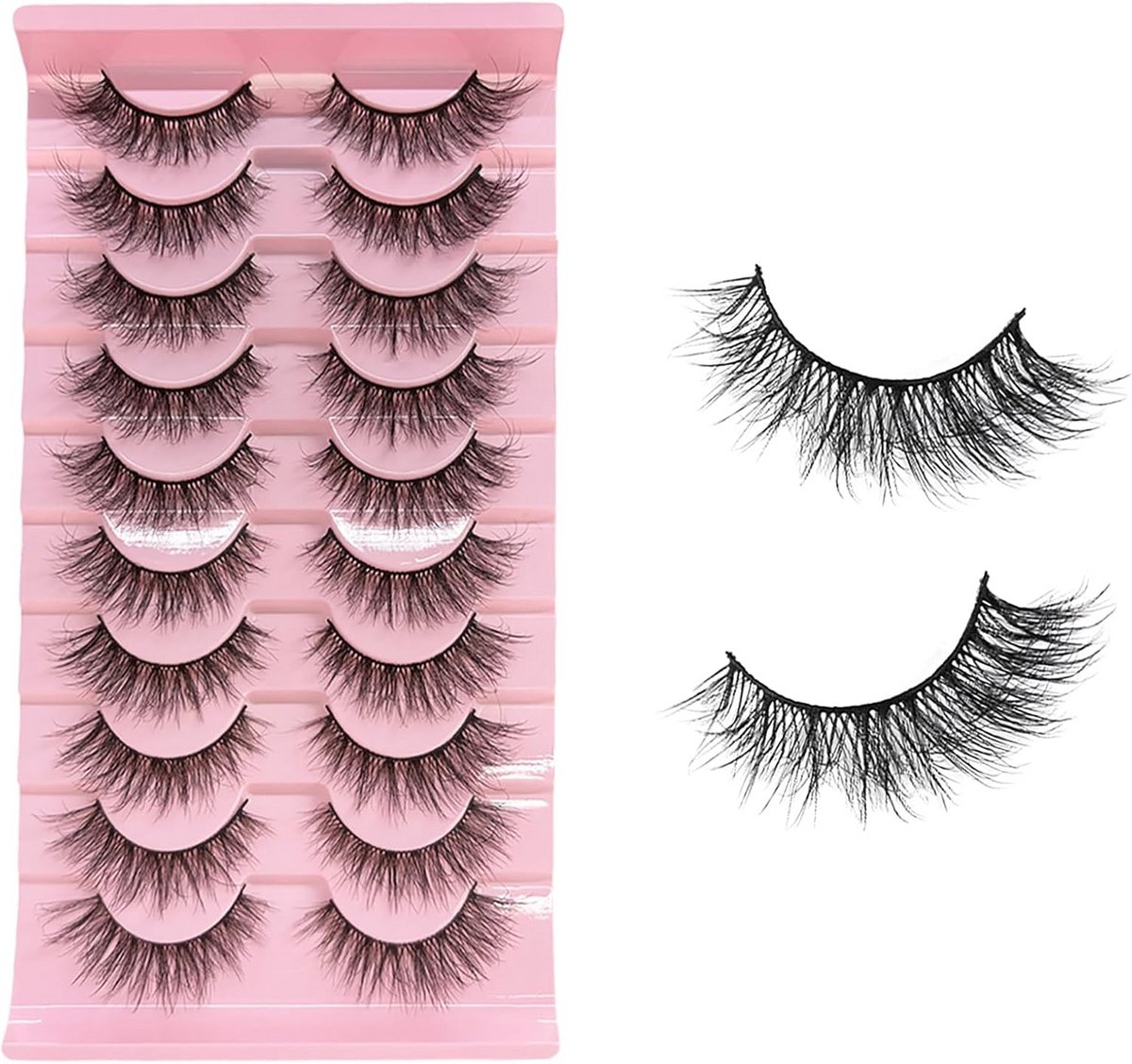 Set van 10 Halve Nepwimpers voor een Natuurlijke Look