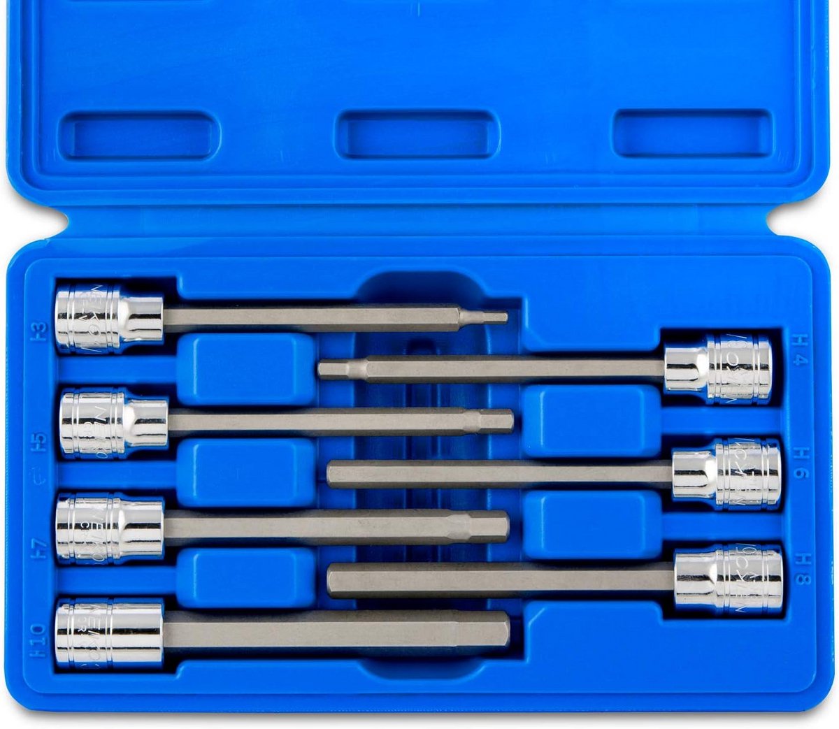 Extra Lange Inbus Bit Set Metrische Maten - 3/8" Aandrijving - Duurzaam Staal