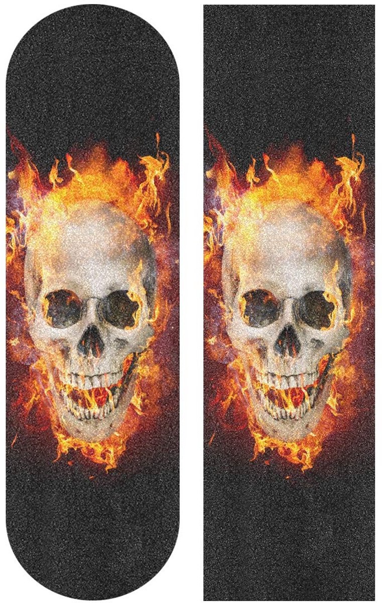 Antislip Griptape voor Skateboard en Longboard met Doodskop Design