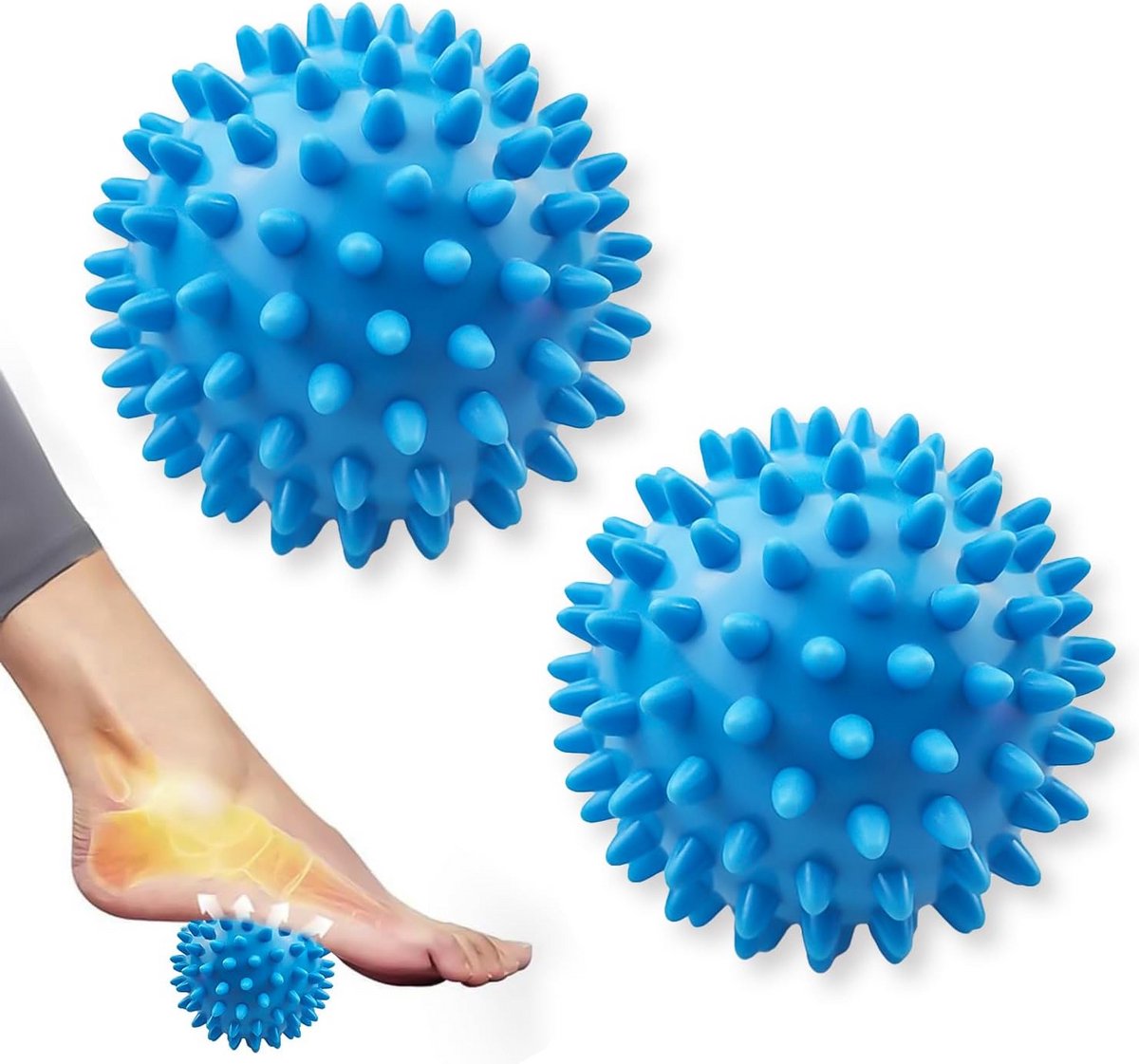 Set van 2 Massage Ballen voor Triggerpointmassage en Spierherstel, 7.5 cm