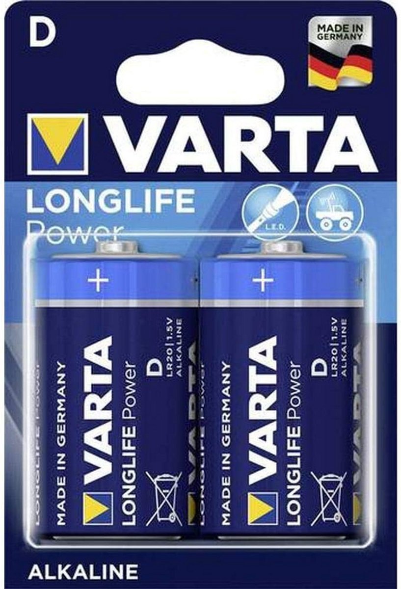 D Batterijen LR20 1.5V Mono Oplaadbaar Kracht voor Elektronica 2 Stuks