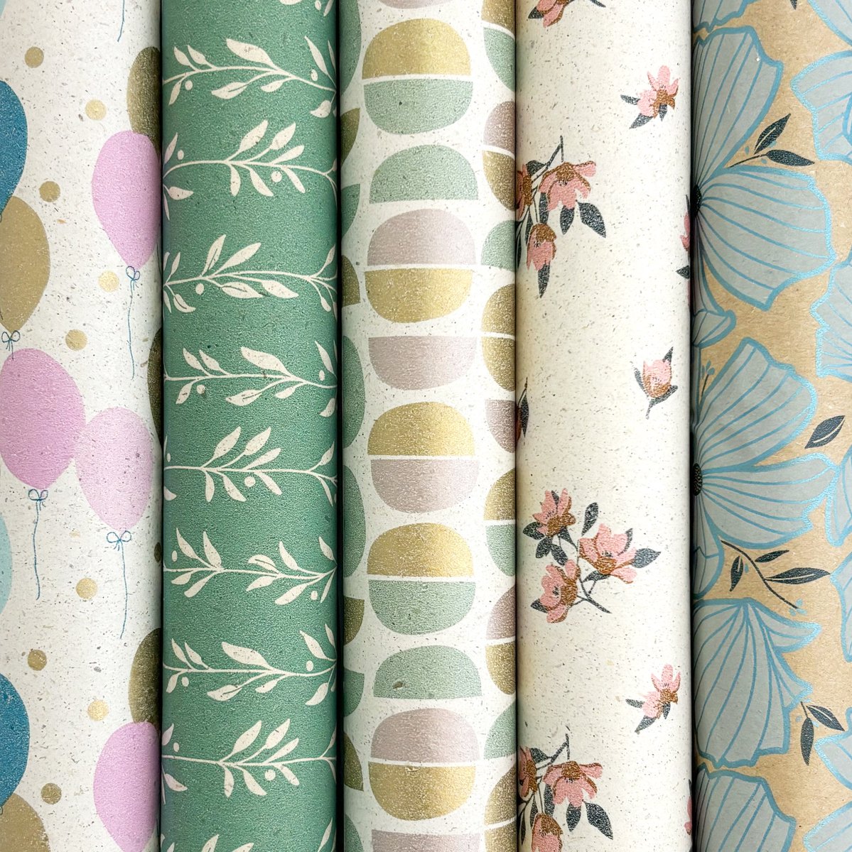 ROSIE FSC Cadeaupapier – 5 rollen – 70 cm × 2 m – 70 g/m² Kraft FSC