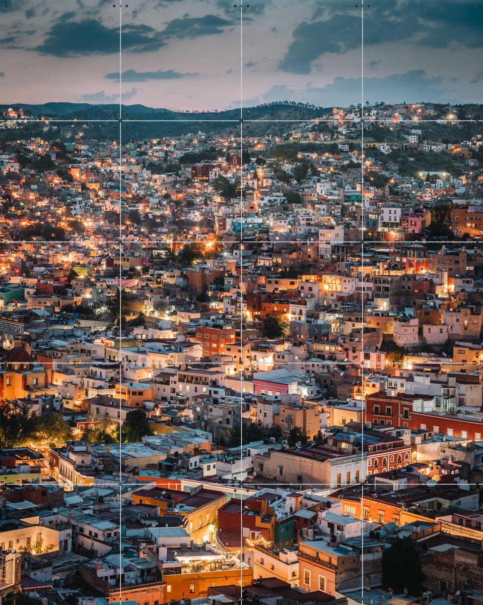 IXXI Guanajuato, Tristan Zhou - 80 x 100 cm - Gratis ophangtool - Grote wanddecoratie en posters - Fotografie, Eetkamer, Woonkamer, Mancave, Nacht