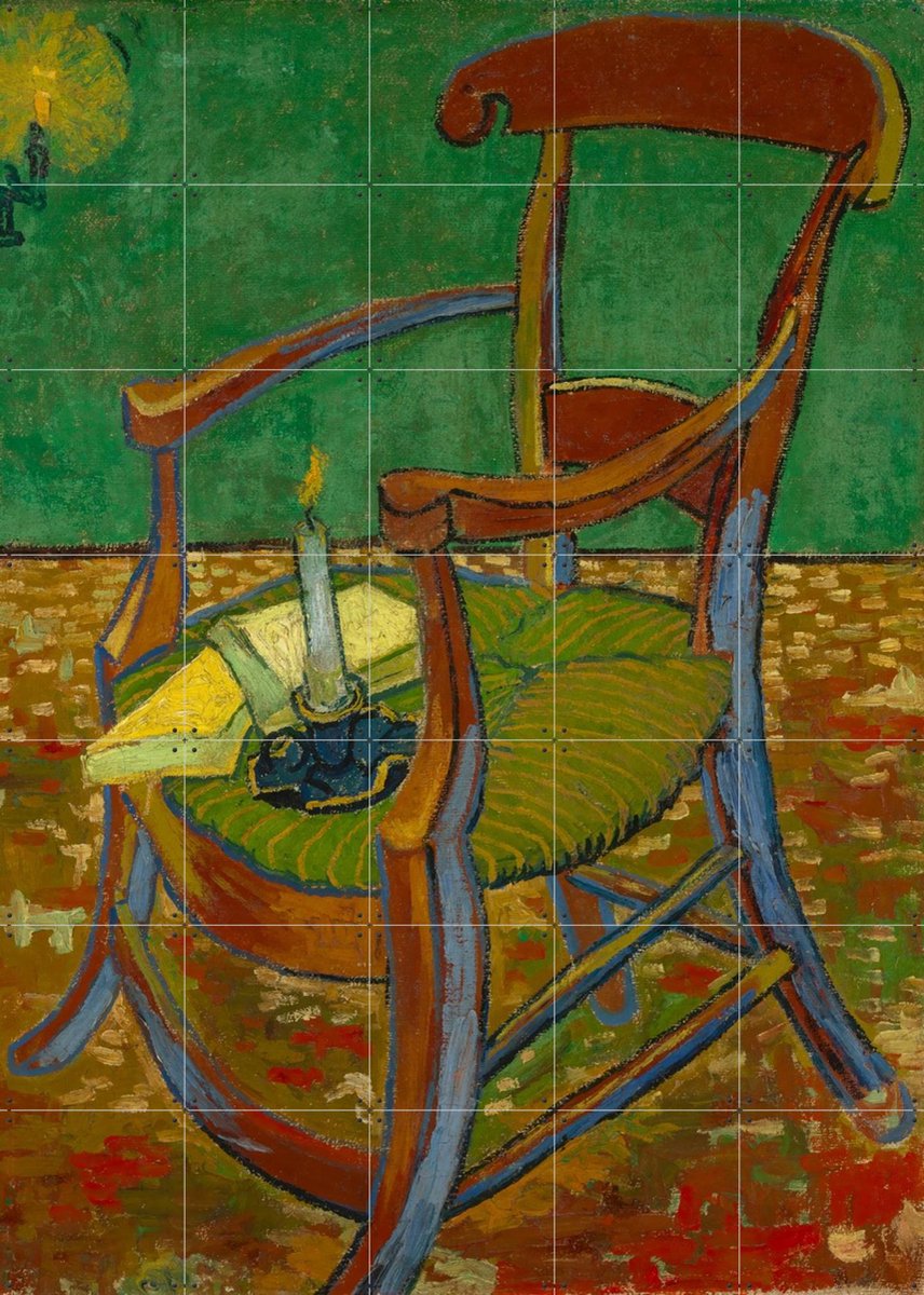 IXXI De stoel van Gauguin (1888), Vincent van Gogh (1853 - 1890) & Van Gogh Museum - 100 x 140 cm - Gratis ophangtool - Grote wanddecoratie en posters