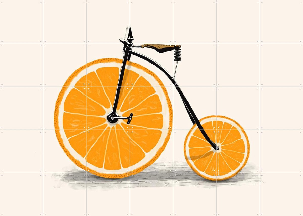 IXXI Vitamin, Florent Bodart - 140 x 100 cm - Gratis ophangtool - Grote wanddecoratie en posters - Grafisch Ontwerp, Vintage, Speels, Illustraties