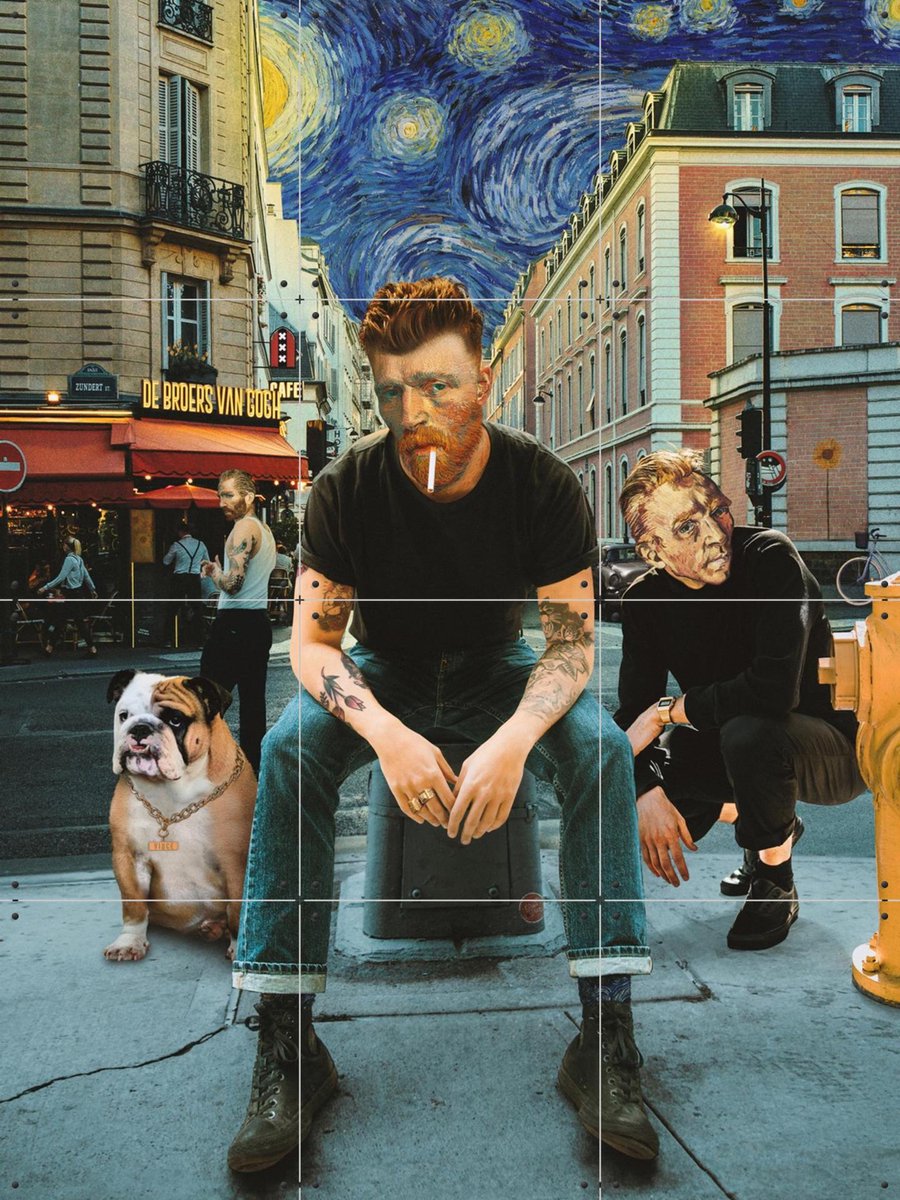 IXXI Van Gogh Brothers, Paste in Place & Van Gogh 21st Century - 60 x 80 cm - Gratis ophangtool - Grote wanddecoratie en posters - Klassiek, Gemengde