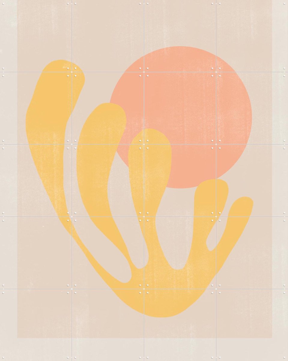 IXXI Modern Plant no. 2, The Miuus Studio & Various - 80 x 100 cm - Gratis ophangtool - Grote wanddecoratie en posters - Abstract, Minimalisme