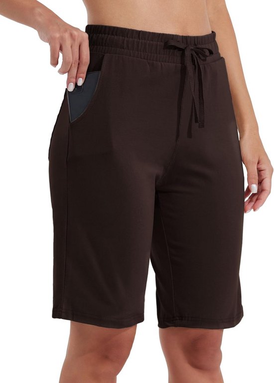 Dames Bermuda Shorts Katoen met Zakken Comfortabele Lange Korte Broek voor Yoga en Sport — afbeelding 5